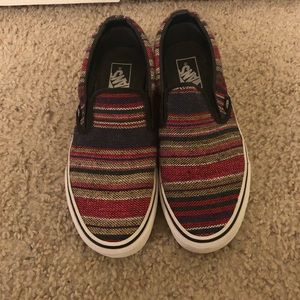 Baja Patterned Vans Slip Ons